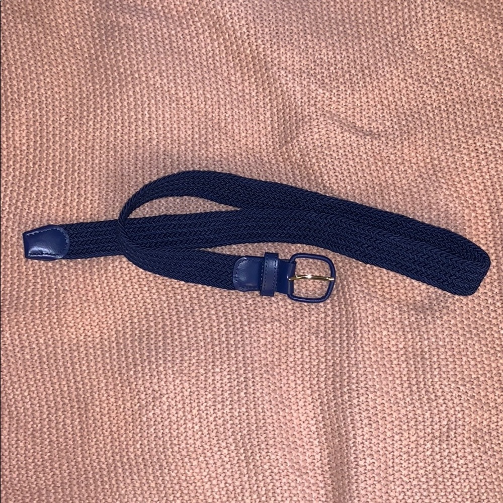 Navy Blue Braided Flexible Belt S